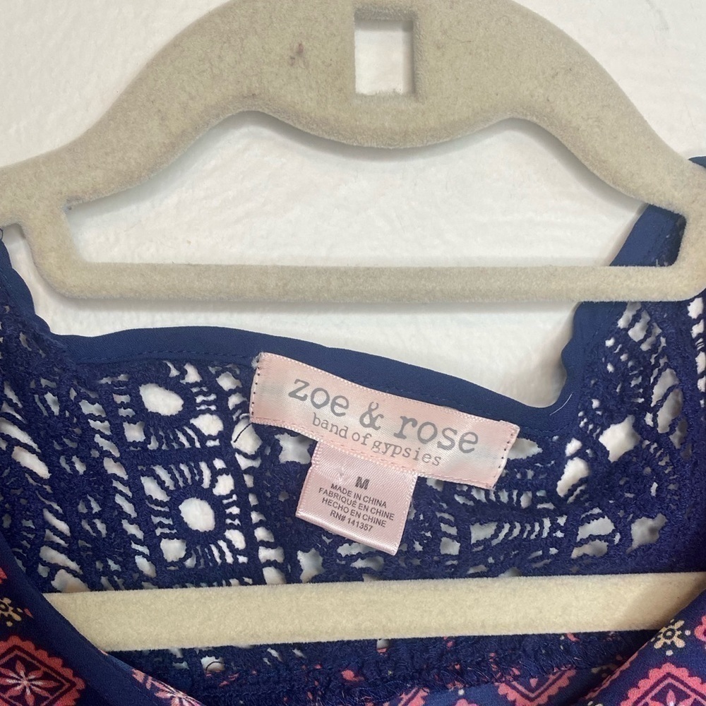 Band Of Gypsies Geometric Floral Print Girls Button Up Romper Size Medium - Picture 5 of 5